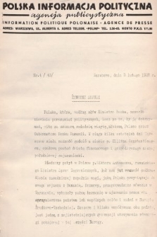 Polska Informacja Polityczna : agencja publicystyczna = Information Politique Polonaise : agence de presse. 1937, nr 4 (43)