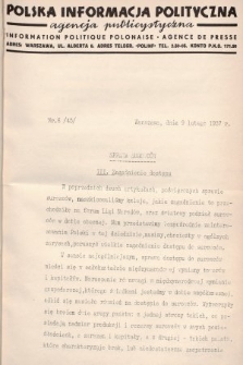 Polska Informacja Polityczna : agencja publicystyczna = Information Politique Polonaise : agence de presse. 1937, nr 6 (45)
