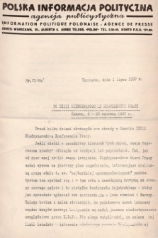 Polska Informacja Polityczna : agencja publicystyczna = Information Politique Polonaise : agence de presse. 1937, nr 25 (64)