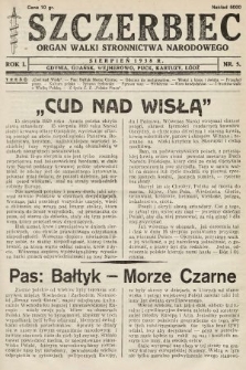 Szczerbiec : organ walki Stronnictwa Narodowego. 1938, nr 5