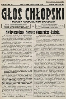 Głos Chłopski : tygodnik gospodarczo-społeczny. 1931, nr 18