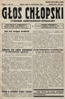 Głos Chłopski : tygodnik gospodarczo-społeczny. 1931, nr 27