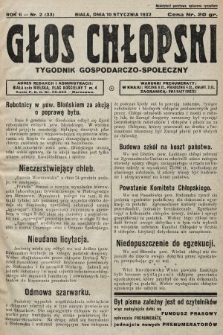 Głos Chłopski : tygodnik gospodarczo-społeczny. 1932, nr 2