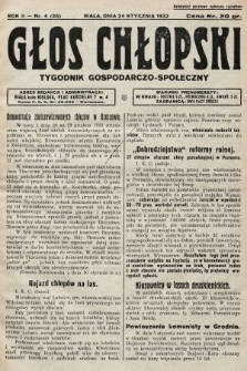 Głos Chłopski : tygodnik gospodarczo-społeczny. 1932, nr 4