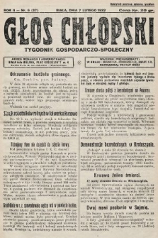 Głos Chłopski : tygodnik gospodarczo-społeczny. 1932, nr 6