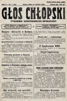 Głos Chłopski : tygodnik gospodarczo-społeczny. 1932, nr 7