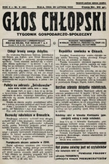Głos Chłopski : tygodnik gospodarczo-społeczny. 1932, nr 9