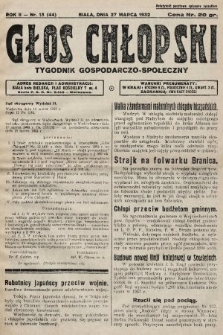 Głos Chłopski : tygodnik gospodarczo-społeczny. 1932, nr 13