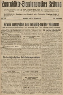 Laurahütte-Siemianowitzer Zeitung : enzige älteste und gelesenste Zeitung von Laurahütte-Siemianowitz mit wöchentlicher Unterhaitungsbeilage. 1927, nr 129
