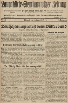 Laurahütte-Siemianowitzer Zeitung : enzige älteste und gelesenste Zeitung von Laurahütte-Siemianowitz mit wöchentlicher Unterhaitungsbeilage. 1927, nr 131