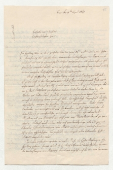 Brief von Josef Burkart an Alexander von Humboldt
