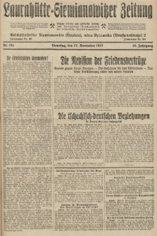Laurahütte-Siemianowitzer Zeitung : enzige älteste und gelesenste Zeitung von Laurahütte-Siemianowitz mit wöchentlicher Unterhaitungsbeilage. 1927, nr 181