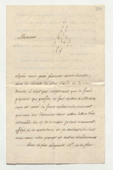 Brief von Miguel Constanzó an Alexander von Humboldt