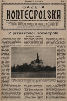 Gazeta Koniecpolska : poświęcona sprawom religijno-oświatowym, społecznym i samorządowym Koniecpola i okolicy. 1929, nr 4