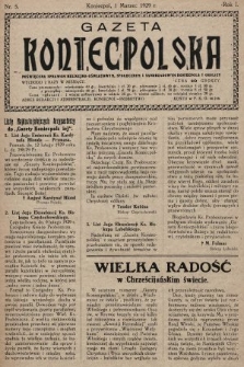 Gazeta Koniecpolska : poświęcona sprawom religijno-oświatowym, społecznym i samorządowym Koniecpola i okolicy. 1929, nr 5