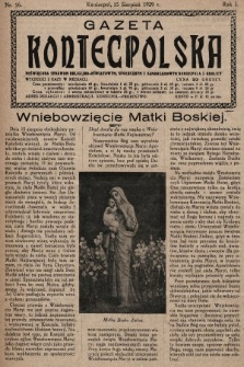Gazeta Koniecpolska : poświęcona sprawom religijno-oświatowym, społecznym i samorządowym Koniecpola i okolicy. 1929, nr 16