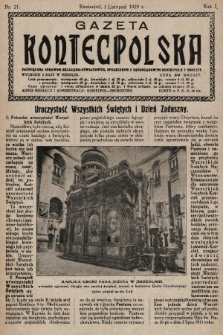 Gazeta Koniecpolska : poświęcona sprawom religijno-oświatowym, społecznym i samorządowym Koniecpola i okolicy. 1929, nr 21