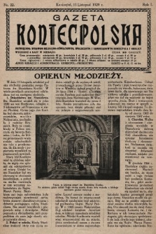 Gazeta Koniecpolska : poświęcona sprawom religijno-oświatowym, społecznym i samorządowym Koniecpola i okolicy. 1929, nr 22