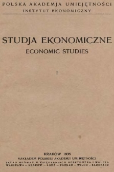 Studja Ekonomiczne. 1935, T. 1