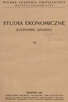 Studja Ekonomiczne. 1939, T. 6