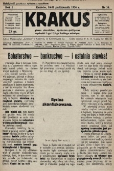 Krakus: pismo niezależne, społeczno-polityczne. 1926, nr 14