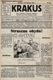 Krakus : pismo niezależne, społeczno-polityczne. 1926, nr 15 (nakład drugi po konfiskacie)
