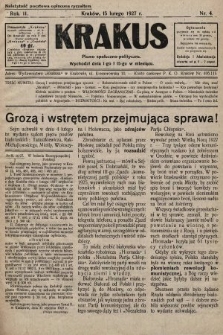 Krakus : pismo niezależne, społeczno-polityczne. 1927, nr 4