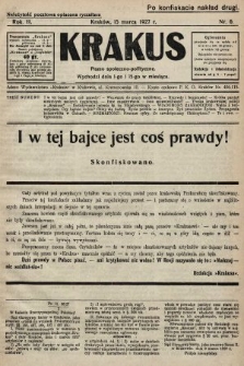 Krakus : pismo niezależne, społeczno-polityczne. 1927, nr 6