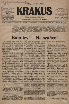 Krakus : pismo niezależne, społeczno-polityczne. 1927, nr 7