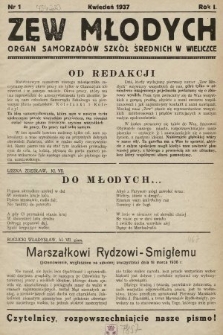Zew Młodych : organ Samorządów Szkół Średnich w Wieliczce. 1937, nr 1