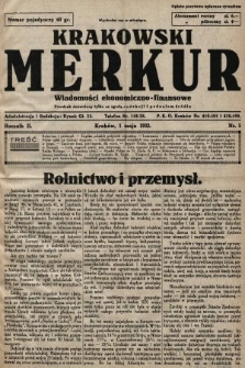 Krakowski Merkur : wiadomości ekonomiczno-finansowe. 1932, nr 5