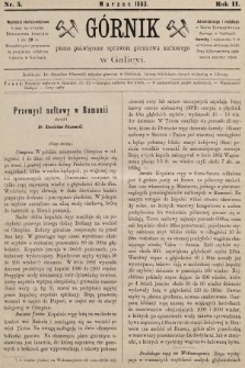 Górnik : pismo poświęcone sprawom górnictwa naftowego w Galicyi. 1883, nr 5