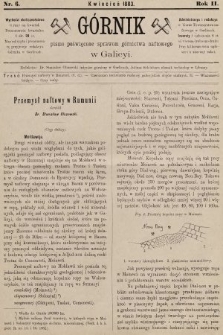 Górnik : pismo poświęcone sprawom górnictwa naftowego w Galicyi. 1883, nr 6