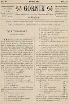Górnik : pismo poświęcone sprawom górnictwa naftowego w Galicyi. 1883, nr 21