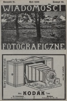 Wiadomości Fotograficzne. 1905, z. 10