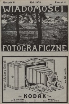 Wiadomości Fotograficzne. 1905, z. 11