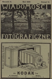 Wiadomości Fotograficzne. 1905, z. 12