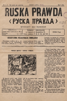 Ruska Prawda. 1930, nr 1-2