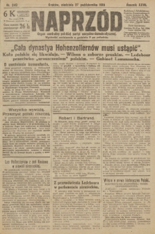 Naprzód : organ centralny polskiej partyi socyalno-demokratycznej. 1918, nr 240