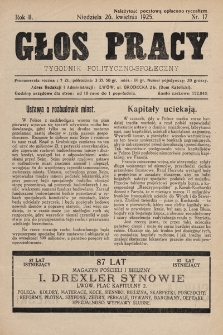 Głos Pracy : tygodnik polityczno-społeczny. 1925, nr 17