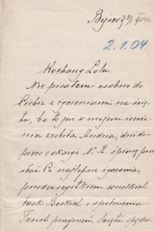 Korespondencja Leona Mańkowskiego z lat 1871-1909. T. 28, r. 1904