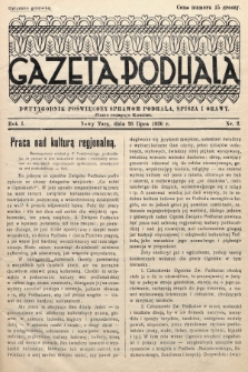 Gazeta Podhala : dwutygodnik poświęcony sprawom Podhala, Spisza i Orawy. 1936, nr 2