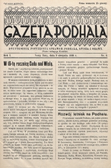 Gazeta Podhala : dwutygodnik poświęcony sprawom Podhala, Spisza i Orawy. 1936, nr 3