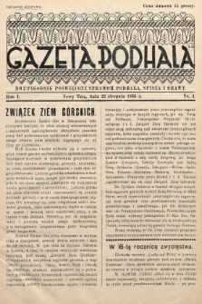 Gazeta Podhala : dwutygodnik poświęcony sprawom Podhala, Spisza i Orawy. 1936, nr 4