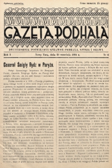 Gazeta Podhala : dwutygodnik poświęcony sprawom Podhala, Spisza i Orawy. 1936, nr 6