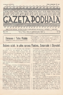 Gazeta Podhala : dwutygodnik poświęcony sprawom Podhala, Spisza i Orawy. 1937, nr 20