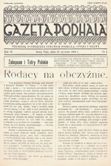 Gazeta Podhala : tygodnik poświęcony sprawom Podhala, Spisza i Orawy. 1939, nr 4