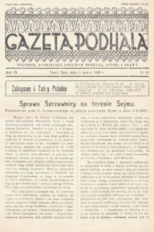 Gazeta Podhala : tygodnik poświęcony sprawom Podhala, Spisza i Orawy. 1939, nr 10