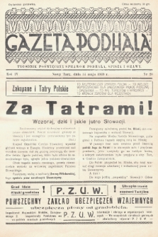 Gazeta Podhala : tygodnik poświęcony sprawom Podhala, Spisza i Orawy. 1939, nr 20