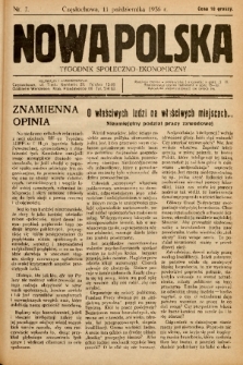 Nowa Polska : tygodnik społeczno-ekonomiczny. 1936, nr 7